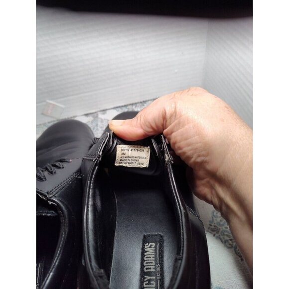 Stacy Adams Black‎ Austin Oxfords 41179-001 Lace Up Boys Dress Shoes Sz 3M - Picture 3 of 8